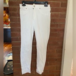 Abercrombie & Fitch Simone High Rise Super Skinny White Jeans